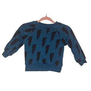 Hanna Andersson Kids Size 4T Marshmallow Fleece Reversible Lighting Sweatshirt